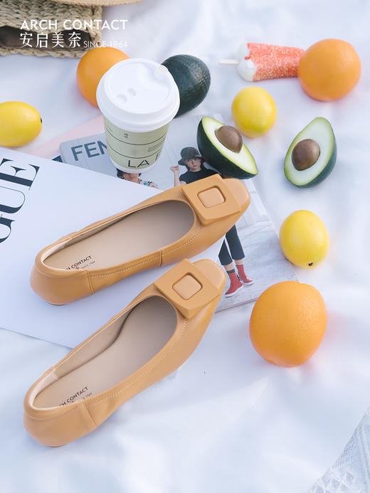 ARCHCONTACT安启美奈春款方扣平底单鞋52815 商品图3