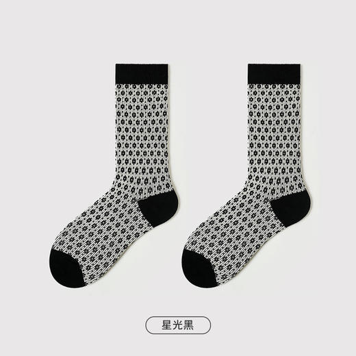 都市丽人时尚系列精梳棉袜子中筒袜中厚款女士常规袜LC3EC2 商品图3