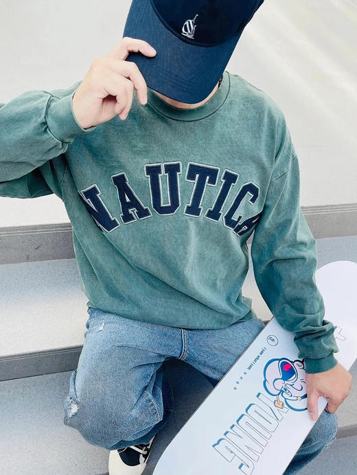 帆船 秋冬简约 400克重 水洗休闲宽松圆领卫衣男女款 NT-2678 商品图5