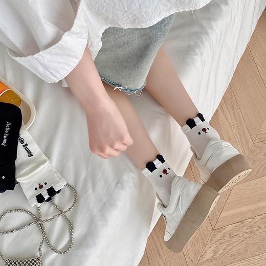 【非瑜伽袜】【新品】2023夏季新品可爱袜子女立体耳朵小兔几卡通短袜日系薄款短筒袜潮 商品图1