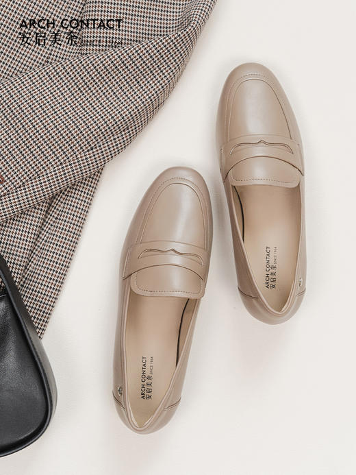 ARCHCONTACT安启美奈基础款简约设计平底乐福鞋52833 商品图5