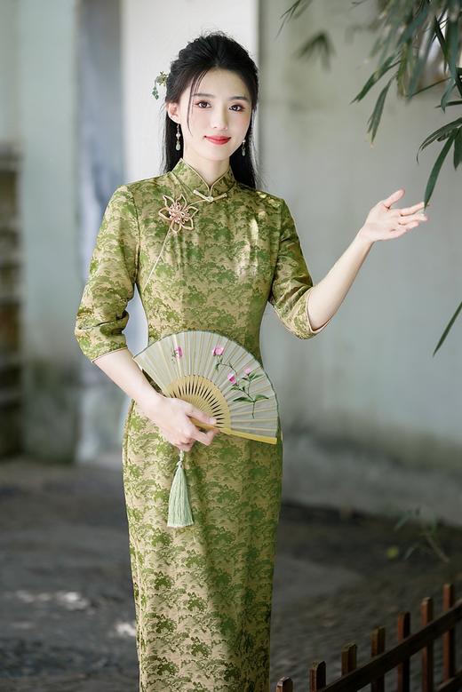 清新民国风，少女新款秋季改良版复古旗袍连衣裙GSJ-3379 商品图0