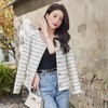 娜璐多 小香风毛呢外套女2023年春秋新款气质名媛风法式小个子条纹外套女 商品缩略图0