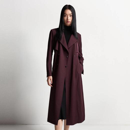 奈蔻风衣暗紫红色 商品图1