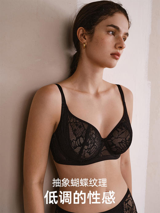 HSIA遐轻薄内衣女【A girl】微聚拢胸罩大容量全罩杯大胸显小文胸 商品图3