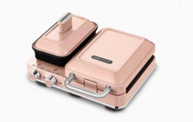 morphy richards摩飞轻食机
（蒸锅三文治机-粉）2片  MR9086