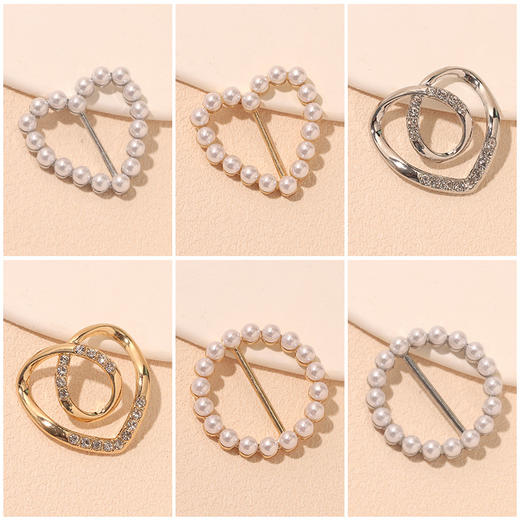 「6件套装！9.9元包邮」衣角扣衣服打结扣环t恤衬衫下摆固定装饰丝巾扣收腰纽扣配饰 商品图2