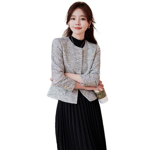 娜璐多 小香风洋气女士短外套2023新款秋季高级感小个子气质百搭名媛上衣 商品图4