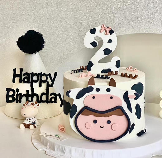 翻糖牛牛蛋糕（下单备注数字） 商品图0