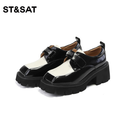 星期六时尚拼接厚底乐福鞋SS33112127 商品图5