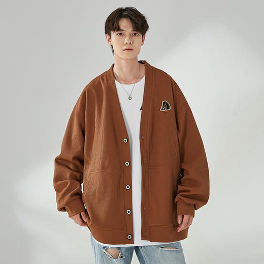 【一口价】【新款DSK】大依优型大码毛衣开衫外套针织衫休闲弹力男宽松加肥加大码秋装上衣胖子 商品图5