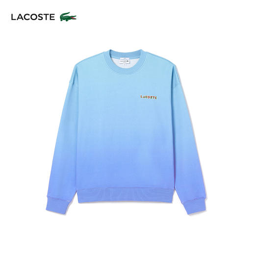 【海南专供价】Lacoste法国鳄鱼夏日活力系列时尚渐变圆领卫衣男女同款SH9229-98 商品图4