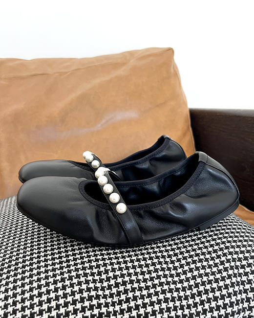 【大促，不退不换】 SW家 温柔好穿平底芭蕾舞鞋 珍珠扣袢平底鞋 2色 BZ1099 商品图7