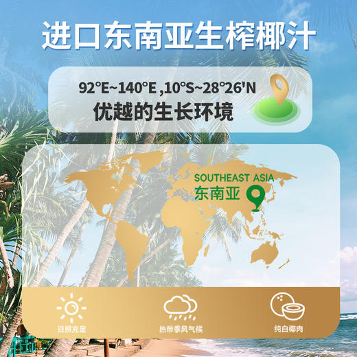 乐百氏生榨椰汁 200ml/盒（10盒装/20盒装） 商品图2