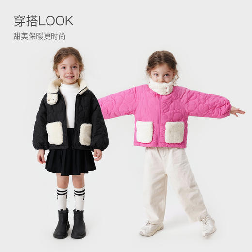 【三防】马克珍妮秋冬新款 女童宽松时尚绗棉外套 儿童棉服231221 商品图2