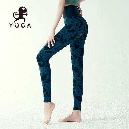 【现货秒发】壁虎瑜伽《竹林深处》限量款印花瑜伽9分裤【可定制】（标准码） 商品图3