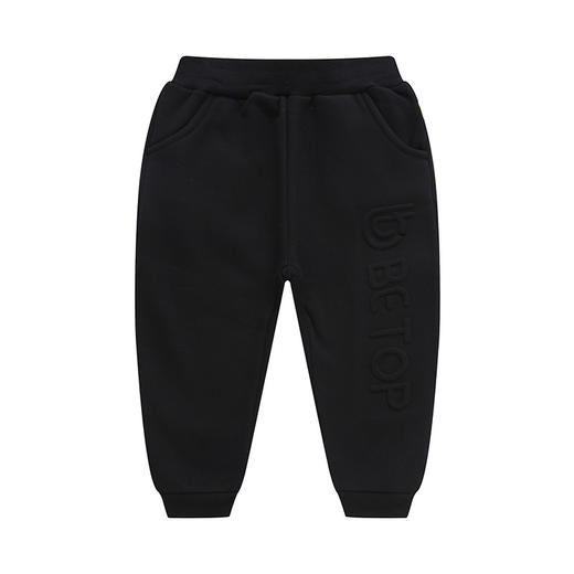 「两色可选」be top童装秋冬季男童新款长立体字母运动裤加绒卫裤 商品图4