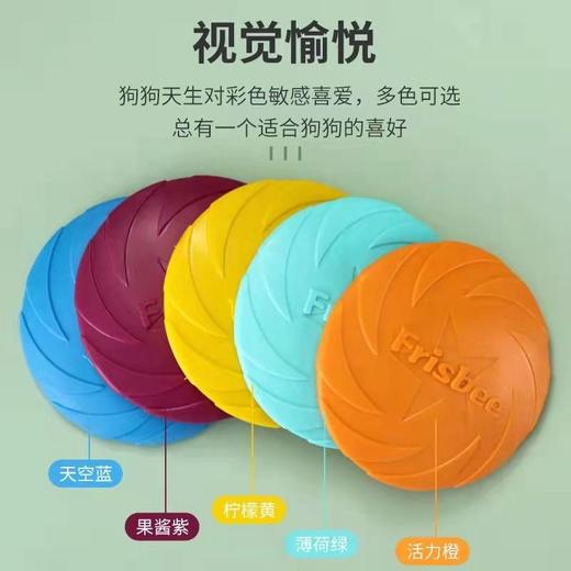 TPR狗狗飞盘宠物互动玩具飞盘浮水训犬练狗玩具15cm/个 商品图1