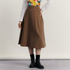 谜底长款半身裙伞裙女2023冬季新品复古文艺A型呢子半裙234MB1491 商品缩略图0