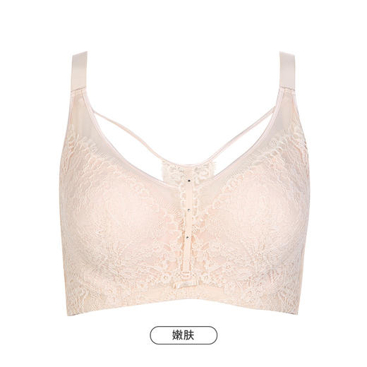 都市丽人完美包容C杯适穿蕾丝内衣超薄款3/4杯常规文胸软钢圈四排扣新年本命年红品YB33S6 商品图4