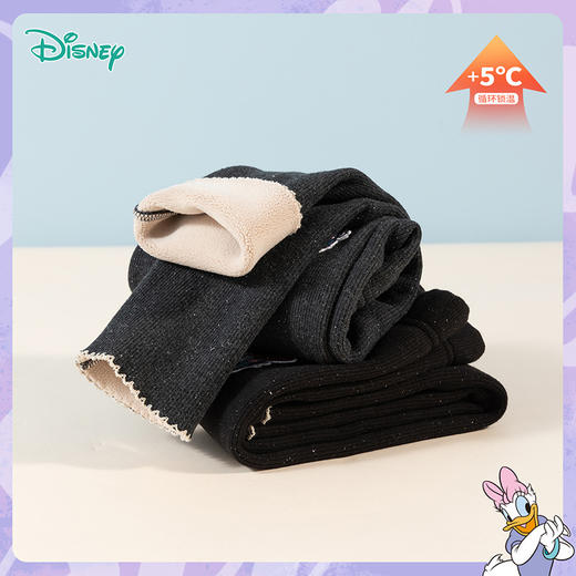 迪士尼童装女孩冬季保暖加绒加厚打底裤女童绵柔舒适长裤休闲裤子234K1368
 商品图7