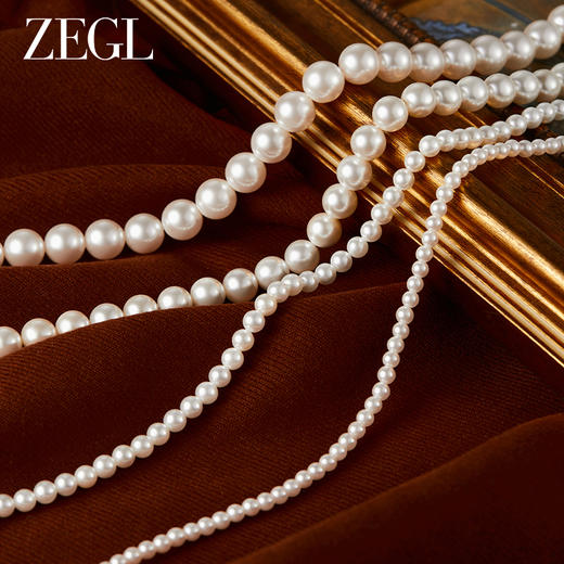 ZEGL法式人造珍珠项链女轻奢小众2023新款爆款颈链叠戴复古锁骨链 商品图1