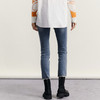 谜底弹力牛仔裤女2023冬季新品高腰百搭修身铅笔九分裤234MK1493 商品缩略图2