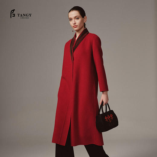TANGY Collection天意高端2023秋季新品商场同款女士呢大衣 商品图0