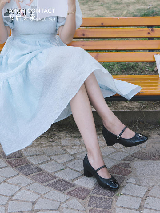 ARCHCONTACT安启美奈搭扣玛丽珍方根女鞋52808 商品图2