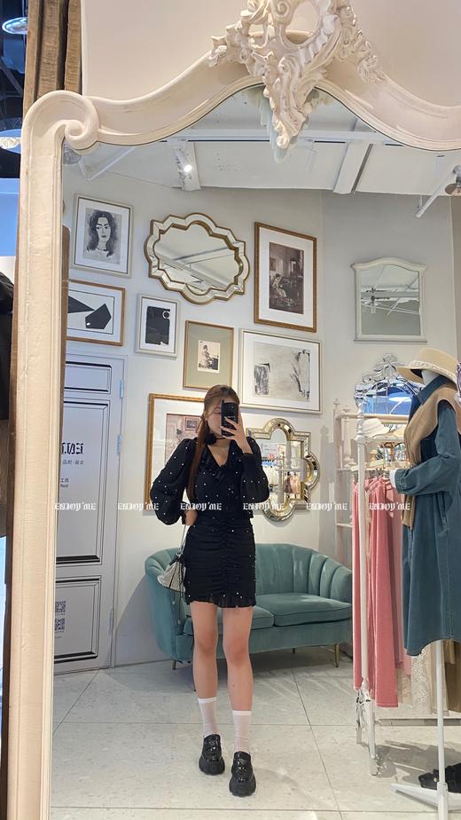 【门店同款】秋季烫钻包臂修身连衣裙 154099496 商品图1