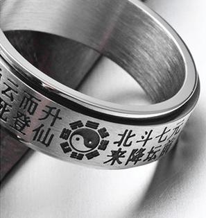 北斗钛钢戒指，可转动指环 商品图2