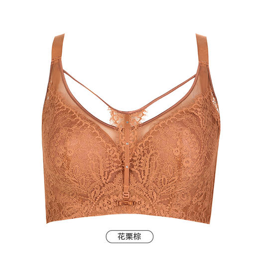 都市丽人完美包容C杯适穿蕾丝内衣超薄款3/4杯常规文胸软钢圈四排扣新年本命年红品YB33S6 商品图3