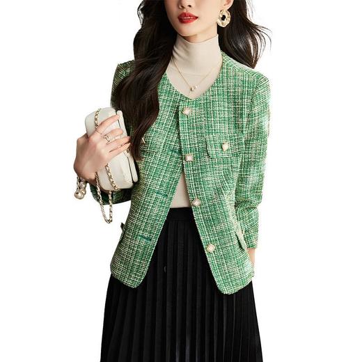 娜璐多 高级感名媛轻奢上衣女娜璐多2022秋冬新款法式小香风外套女粗花呢 商品图4