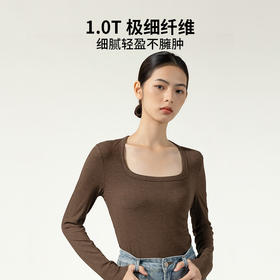 清仓 打底必备！颗里【盐系保暖“11”衣】✅穿坑条纹拉伸显瘦❗❗，大方领超显锁骨！