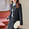 娜璐多 圆领粗花呢外套女2023年秋季新款小香风简约甜美休闲百搭温柔上衣 商品缩略图1
