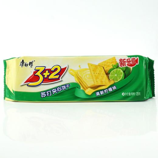 康师傅3+2清新柠檬味苏打夹心饼干125g 商品图0
