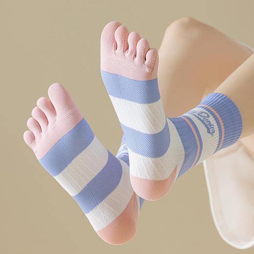 【非瑜伽袜】【新品】五指袜子女专业运动肌能全压力中筒袜健身跳绳跑步运动分趾袜潮袜 商品图1
