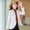 娜璐多 2023秋季新款女装小香风外套简洁干练气质通勤OL白色小西装 商品缩略图2