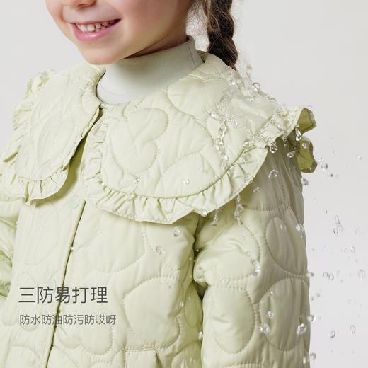 马克珍妮秋冬新款 女童花边翻领连衣裙 儿童长款外套231217 商品图3