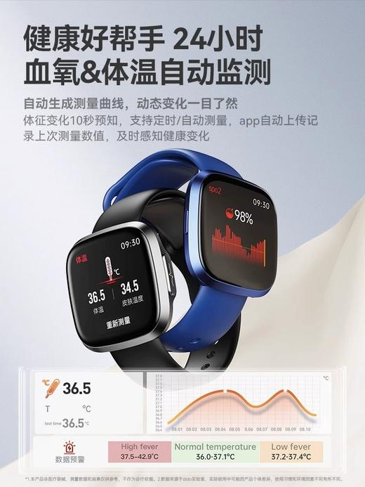 DIDO G28SPRO 血糖血压智能手表 心率电跳量监测试仪健康老年人男女跑步运动手环 商品图2
