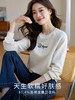【年终特卖】熙世界美式慵懒chic卫衣女2025秋季新款宽松休闲字母绣花套头上衣 商品缩略图1