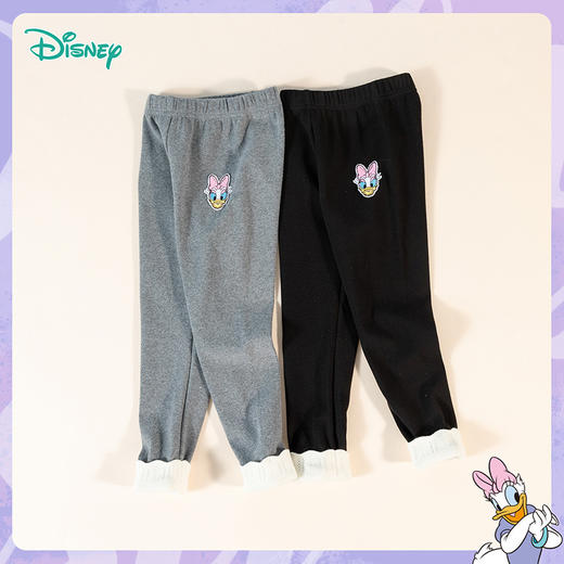 迪士尼童装春秋新款女童弹性打底裤女宝宝甜美外穿紧身裤233K1366 商品图1