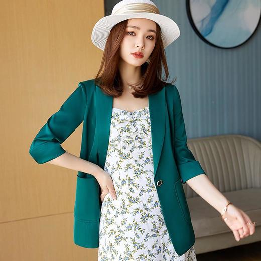 娜璐多 OL通勤时尚五分袖小西服2023夏季薄款简约外套女法式设计感上衣女 商品图1