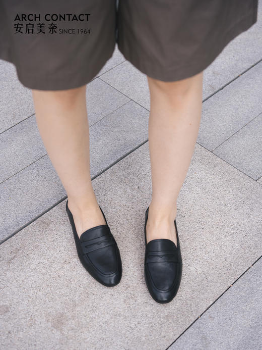 ARCHCONTACT安启美奈基础款简约设计平底乐福鞋52833 商品图3