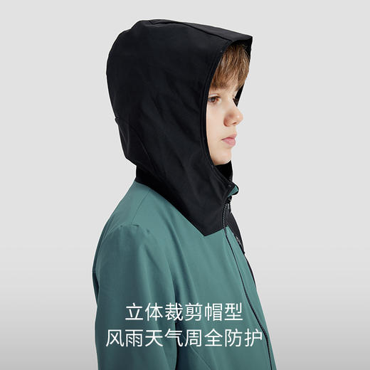 【专属】moodytiger儿童外套23年秋季新款男童防泼水透气连帽户外运动外套 M33110801 商品图2