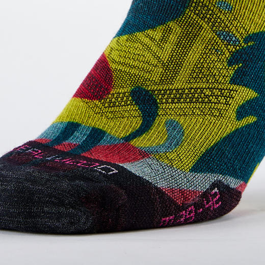 219元2双赛乐ZEALWOOD美丽诺羊毛马拉松毛巾底跑步户外越野印花袜 商品图3