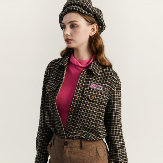 谜底打底针织衫女2023冬新品简约高领修身百搭亲肤毛衫234MZ1851 商品图1