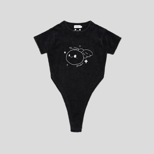 GOODBAI GOODEES刺绣微笑天使图案修身连体衣 商品图3