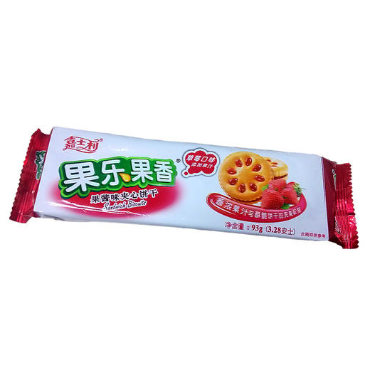 嘉士利果乐果香夹心饼干草莓口味93g 商品图0