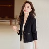 娜璐多 小个子短款外套女长袖修身时尚百搭上衣2023年秋季新款显瘦小西服 商品缩略图3